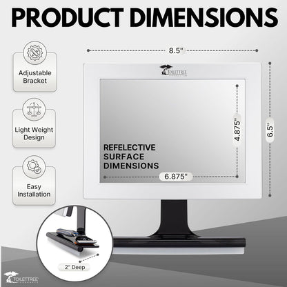 ToiletTree Products Fogless Shower Mirror with Squeegee - Anti-Fog Mirror - Adjustable Shaving Mirror with a Squeegee - Rust-Proof, Impact-Resistance Bathroom Shower Mirror