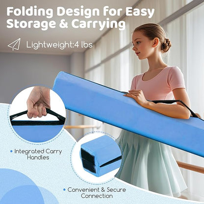 Giantex 7FT/8FT/9FT Balance Beam, Folding Gymnastics Beam w/Carry Handles - Image 5