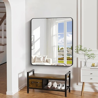 40" x 36"Bathroom Mirror, Matte Black Wall Mirror - Image 2