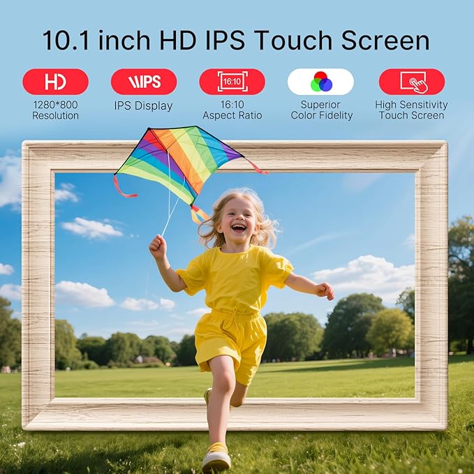 Frameo 10.1 Inch WiFi Digital Picture Frame, 1280x800 HD IPS Touch Screen Photo - Image 8