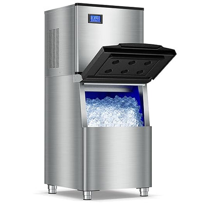 Commercial Ice Maker Machine 500LBS/24H 360LBS Ice Bin LCD Touch Screen Self by RAPSUAR
