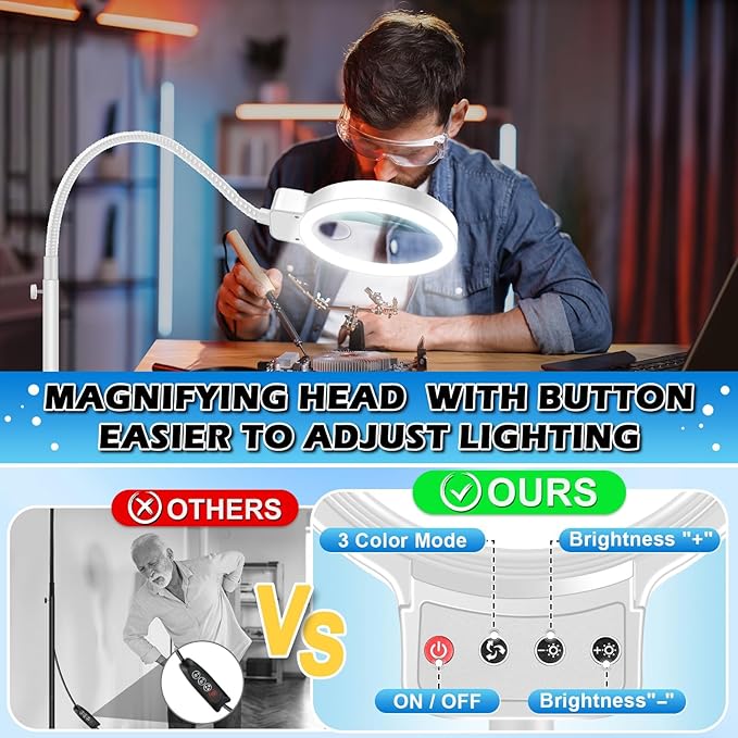 30X 10X Large Floor Magnifying Glass - Image 5