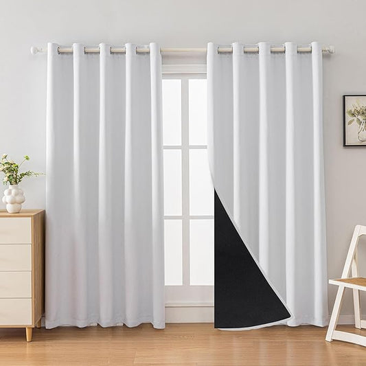 Anytime 100% Blackout Curtain 2 Panels Set, Thermal Insulated Window Drapes by Anytime