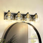 METWET Bathroom Light Fixtures, 4-Light Black and Gold Bathroom Vanity Light by Metwet