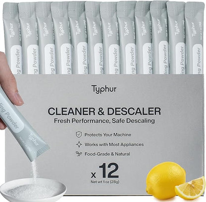 Typhur Ice Maker Cleaner and Descaler, 12 Packs Pure Citric Acid Powder by Typhur