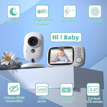 No WiFi Baby Monitor with Camera and Audio, Lag-Free Connection, Plug & Play - Image 2