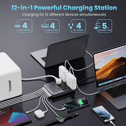 12-in-1 Charging Station USB C Power Strip - Image 2