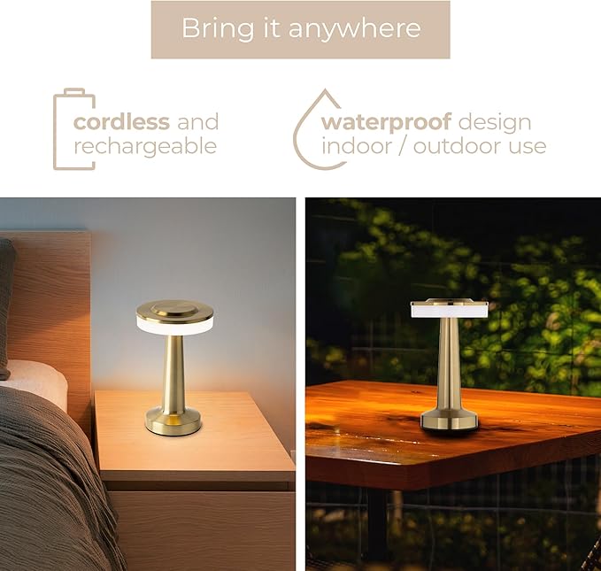 Radiance LED Cordless USB-C Re-Chargeable Desk Lamp, 5200mAh Battery Operated - Image 6