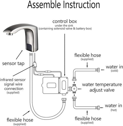 HALO Automatic Commercial Sensor Grifo Touchless Bathroom Faucet - Image 6