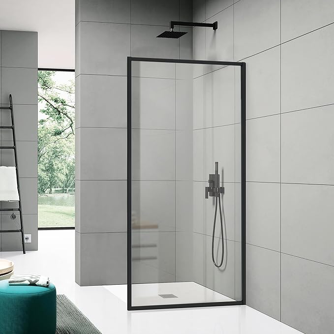 Shower Framed Glass Panel, 5/16" Tempered Glass Shower Door, Fit by SHOWERBATHTUBDOORSDEVELOPER