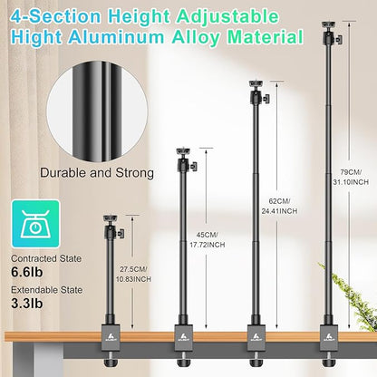 Ailight Camera Desk Mount Webcam Stand, Adjustable Table Camera Stand - Image 4