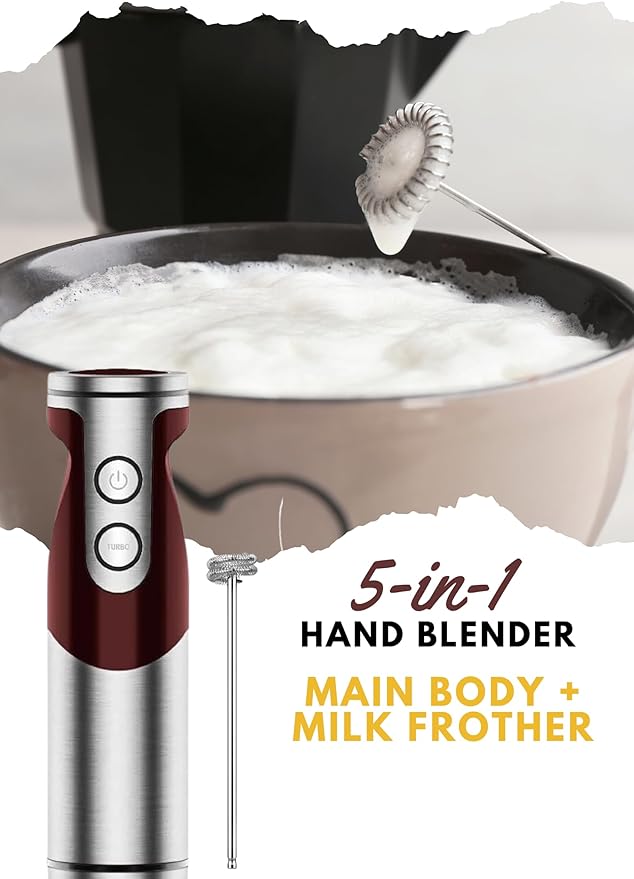 MegaWise Pro Titanium Reinforced 5 in1 Immersion Hand Blender, Powerful - Image 5