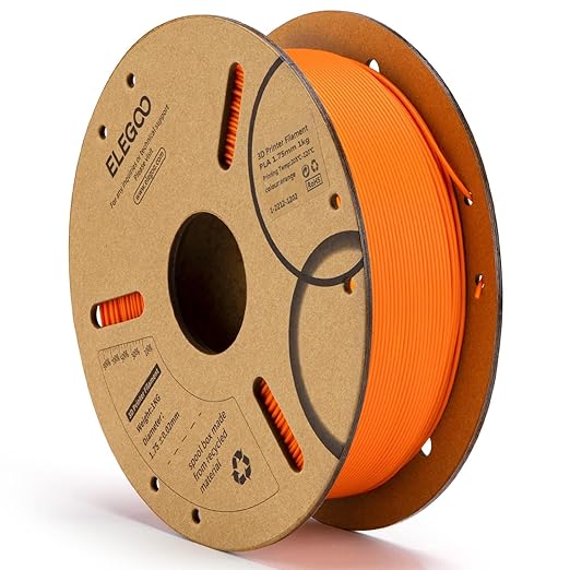 ELEGOO PLA Filament 1.75mm Orange 1KG, 3D Printer Filament Dimensional Accuracy by ELEGOO