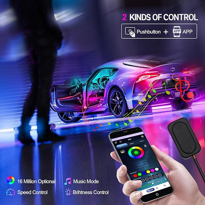 New Version Dreamcolor Acrylic Car Interior Lights 22 in 1 RGB LED Strip Lights - Image 6