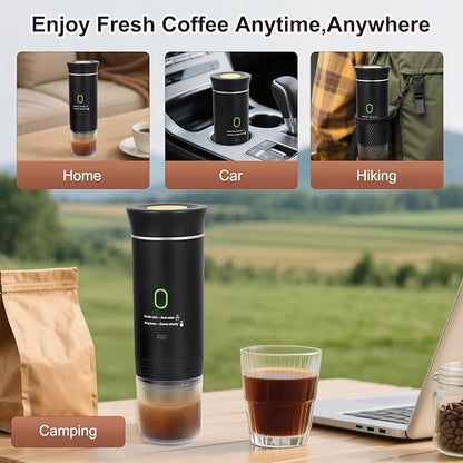 Coffee Maker Set, Portable Espresso Machine and Coffee Grinder, 3 in 1 Travel - Image 7