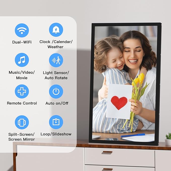 Large Digital Picture Frame 21.5 inch WiFi-Photo-Frame - Image 2