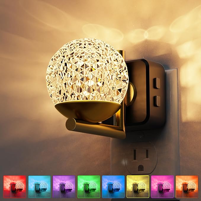 L LOHAS LED Night Lights Plug Into Wall, Dusk to Dawn Sensor, 10-Color RGB - Image 2