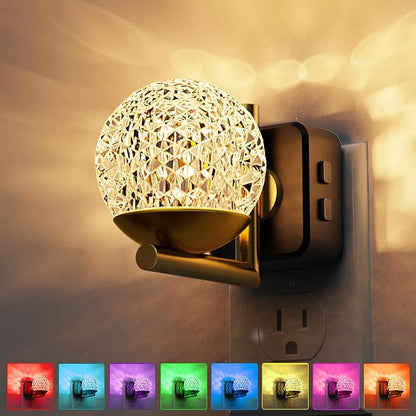 L LOHAS LED Night Lights Plug Into Wall, Dusk to Dawn Sensor, 10-Color RGB - Image 2