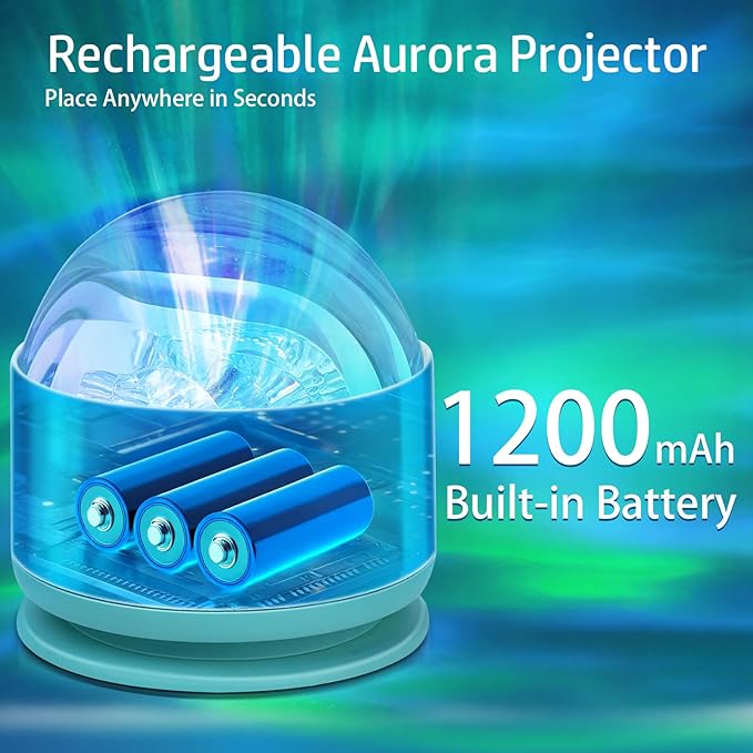 Northern Lights Projector, 2 Packs Rechargeable 16 Color Aurora Night Light - Image 5