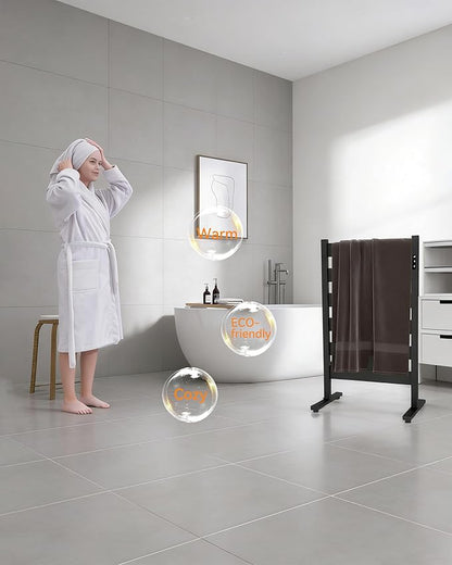 Heated Towel Rack – Rapid PTC Heating, LED Timer Control, High Temp & Large - Image 2