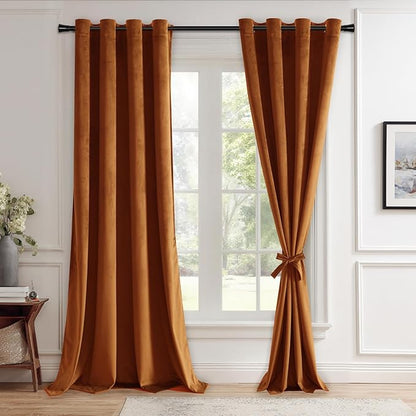 JIUZHEN Velvet Curtains for Bedroom by JIUZHEN