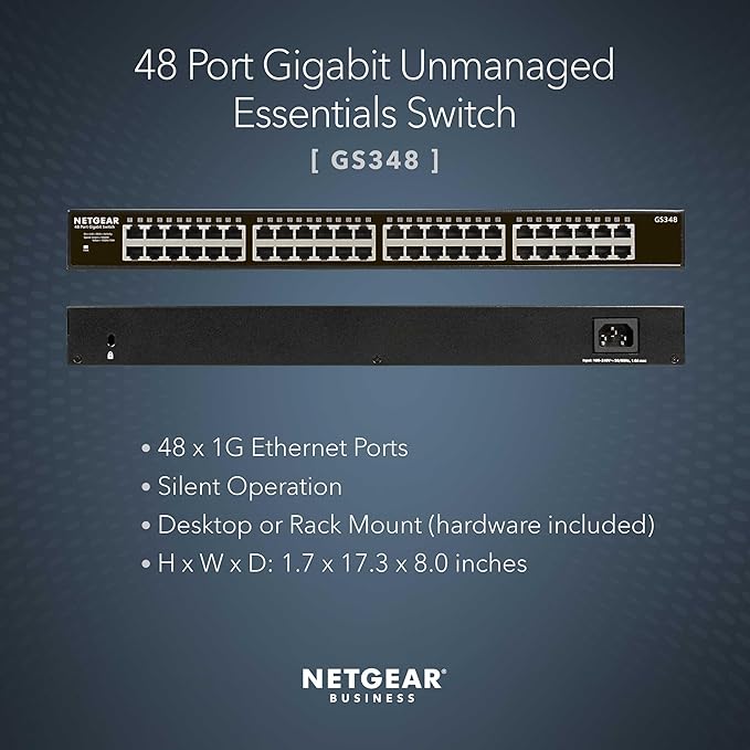 NETGEAR 48-Port Gigabit Ethernet Unmanaged Essentials Switch - Image 2