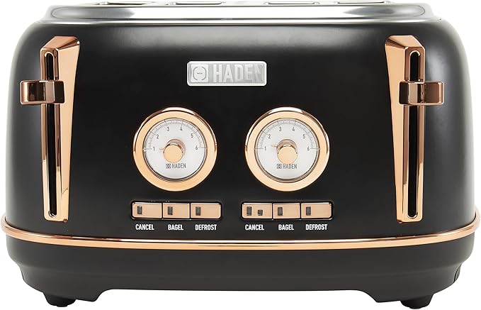 Haden Dorset 4 Slice Wide Slot Stainless Steel Toaster by HADEN
