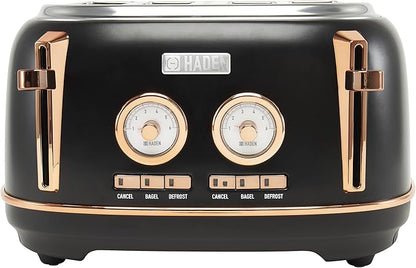 Haden Dorset 4 Slice Wide Slot Stainless Steel Toaster by HADEN