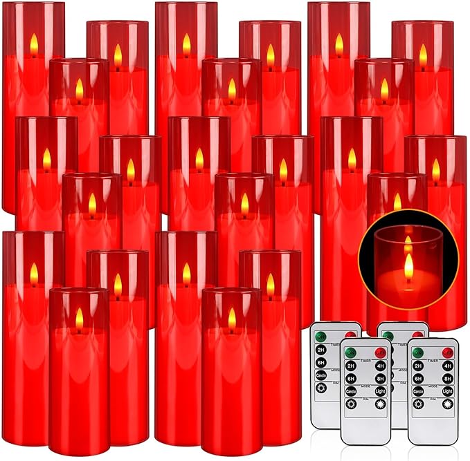 24-Pack Red Flameless LED Candles - Image 2