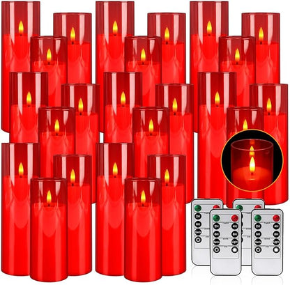 24-Pack Red Flameless LED Candles - Image 2