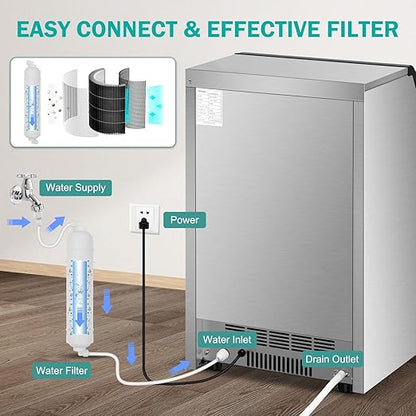 Commercial Ice Maker Machine, 150lbs/24H - Image 8