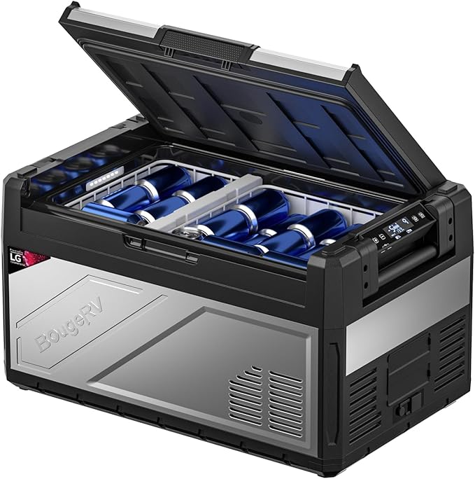 BougeRV 12 Volt Portable Refrigerator, 41 Quart Rocky V2.0 Dual Zone Car Fridge by BougeRV