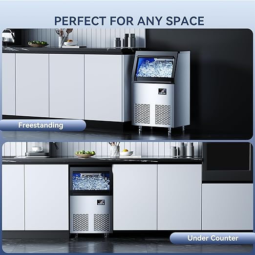 Coolski Commercial Ice Maker Machine, 100lbs/24H Ice Machine, 34lbs Storage - Image 9