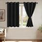 JIUZHEN Black Blackout Curtains by JIUZHEN