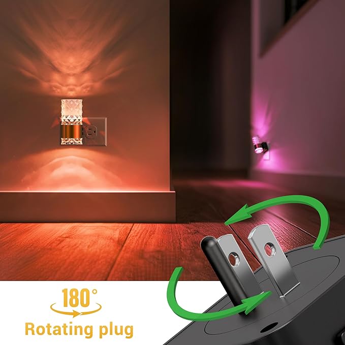 L LOHAS LED Night Light, Night Lights Plug into Wall, 2 Pack 10-Color RGB - Image 4
