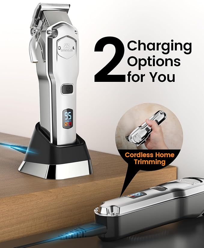 oneisall Professional Dog Grooming Clippers: Cordless Rechargeable Thick Hair - Image 4