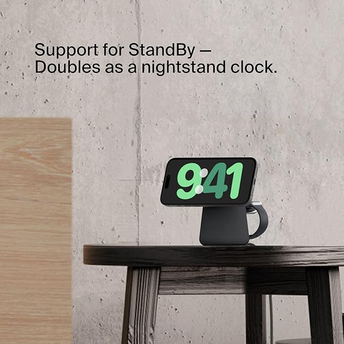 Belkin 2-in-1 Qi2 Wireless Charging Dock 15W Fast Charge iPhone Charger - Image 6
