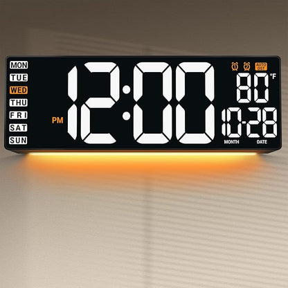 16.5" Large Digital Wall Clock: Wall Mount Decor Clock Large Display by Unknown