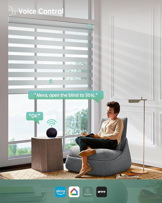 Yoolax Motorized Zebra Blinds Compatible - Image 3
