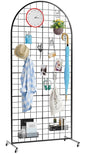 Asee'm Grid Wall Panels Display Stand 2.6' x 5.8' FT Black Movable Wire Grid by Aseem