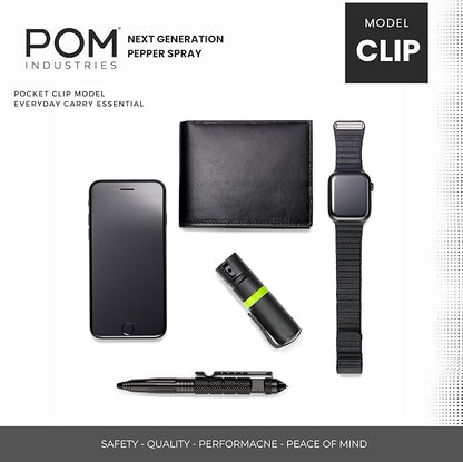 POM Pepper Spray Pocket Clip, Quick Flip Top Safety, Maximum Strength OC Formula - Image 5