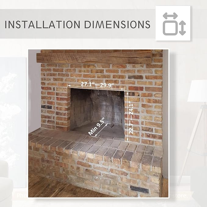 LegendFlame Carl 30" W Electric Fireplace Insert, Fireplace Heater 750/1500W - Image 4