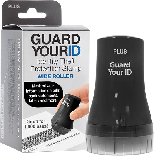 Guard Your ID Wide Advanced Roller 2.0 Identity Theft Prevention Security Stamp by Plus