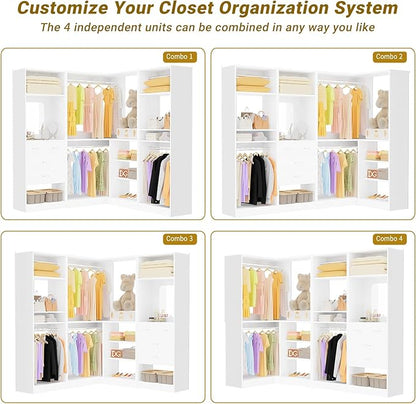 Unikito 86” Closet System, Large Corner Closets Organizer - Image 5