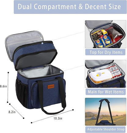 Expandable Large Lunch Box, Insulated Heavy Duty Lunch Bag Waterproof Leakproof - Image 2