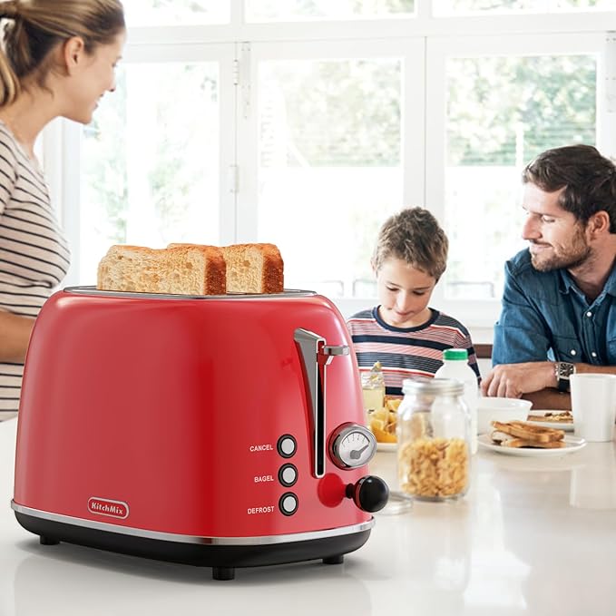 Toaster 2 slice, Retro Stainless Steel Toaster - Image 10