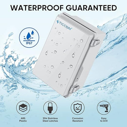 TICONN Waterproof Electrical Junction Box IP67 ABS Plastic Enclosure - Image 2