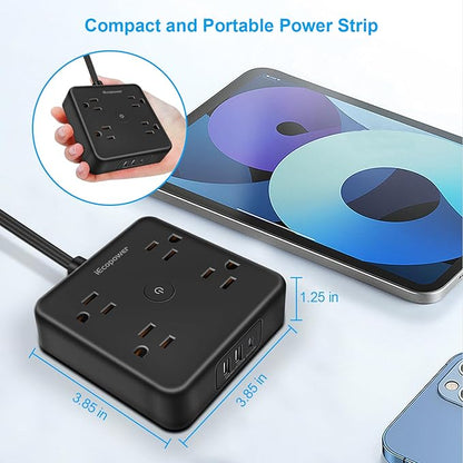 2 Pack Ultra Flat Plug Power Strip, Power Strips - Image 4