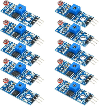 Gebildet 10pcs LDR Photosensitive Sensor Module 3 Pins 5MM Light Dependent by Gebildet
