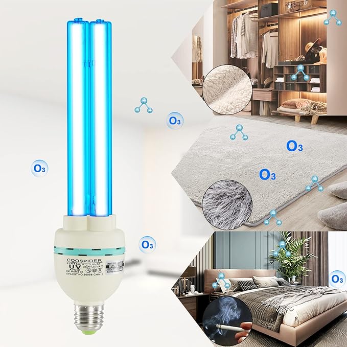 36 Watts Ozone UVC Light Bulb, 185nm wavelength UV Lamp - Image 3